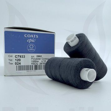 Нитки Coats Epic 120T24 10шт по 1000М Темно-синій C7933 2992120-C7933 фото