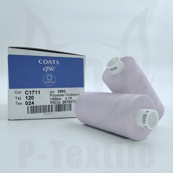 Нитки Coats Epic 120T24 10шт по 1000М Білий C1711 2992120-C1711 фото