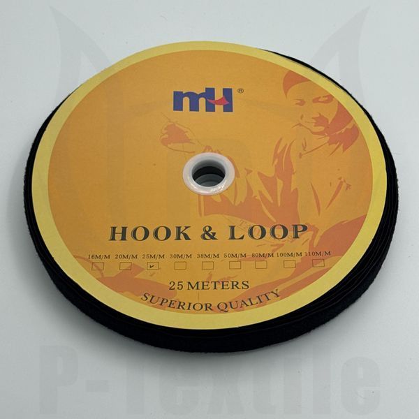 Застібка текстильна MH, Grade A Loop 25M size 25MM 09700 Чорний 6130-0032-09700 фото