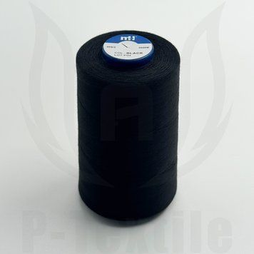 Нитка штапельна MH 40S/2 5000m Чорний black 6004-0489-black фото