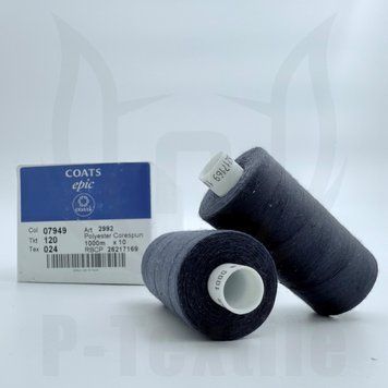 Нитки Coats Epic 120T24 10шт по 1000М Синій 07949 2992120-07949 фото