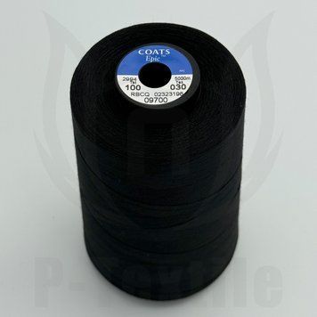 Нитки Coats Epic 100T30 5000М Чорний 09700 2994100-09700 фото