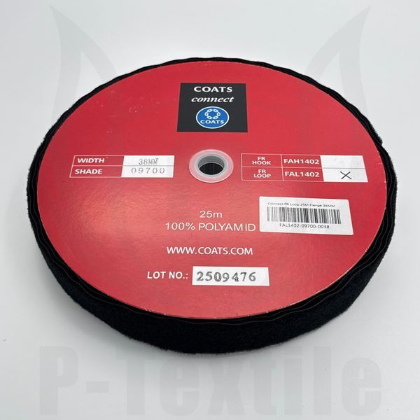 Застібка текстильна Connect FR Loop 25M Flange 38MM 09700 Чорний FAL1402-09700-0038 фото