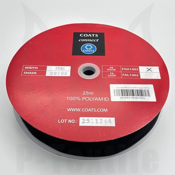 Застібка текстильна Connect FR Hook 25M Flange 50MM 09700 Чорний FAH1402-09700-0050 фото