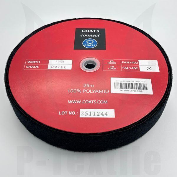 Застібка текстильна Connect FR Loop 25M Flange 50MM 09700 Чорний FAL1402-09700-0050 фото