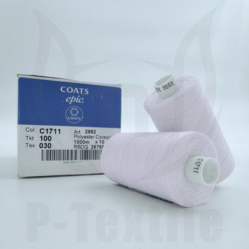 Нитки Coats Epic 100T30 10шт по 1000М Білий C1711 2992100-C1711 фото