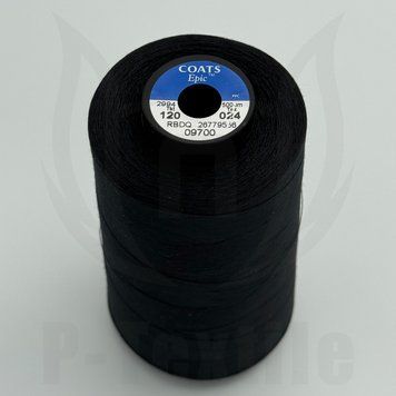 Нитки Coats Epic 120T24 5000М Чорний 09700 2994120-09700 фото
