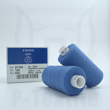 Нитки Coats Epic 120T24 10шт по 1000М Блакитний 07109 2992120-07109 фото